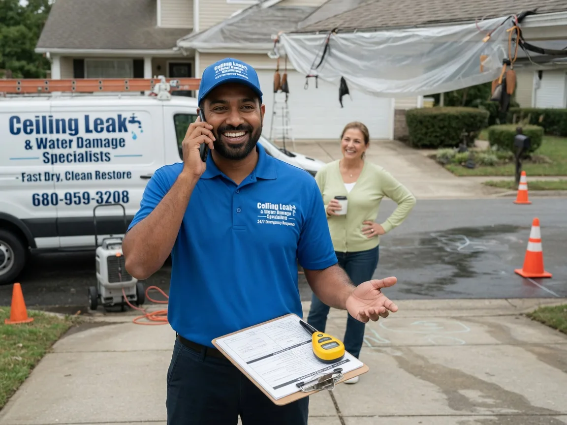 Ceiling Leak Cleanup Maljamar, NM FAQs